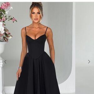 Elegant Black Spaghetti Strap Dress